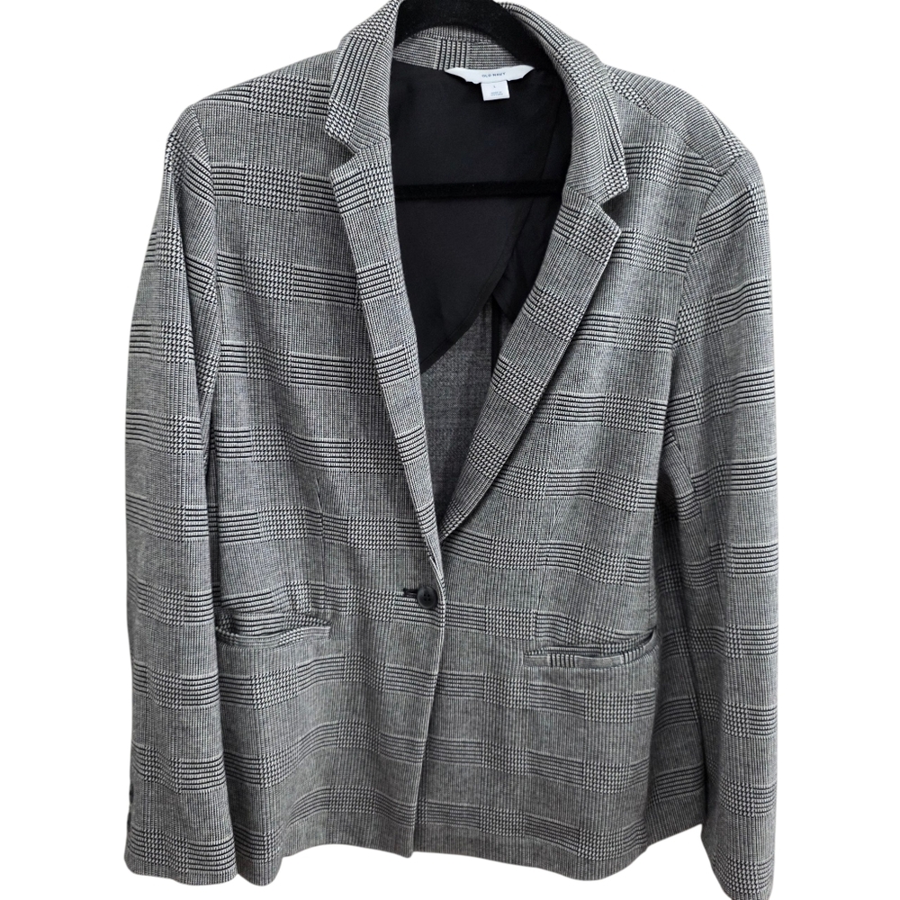 Women's Gray Plaid‎ Blazer